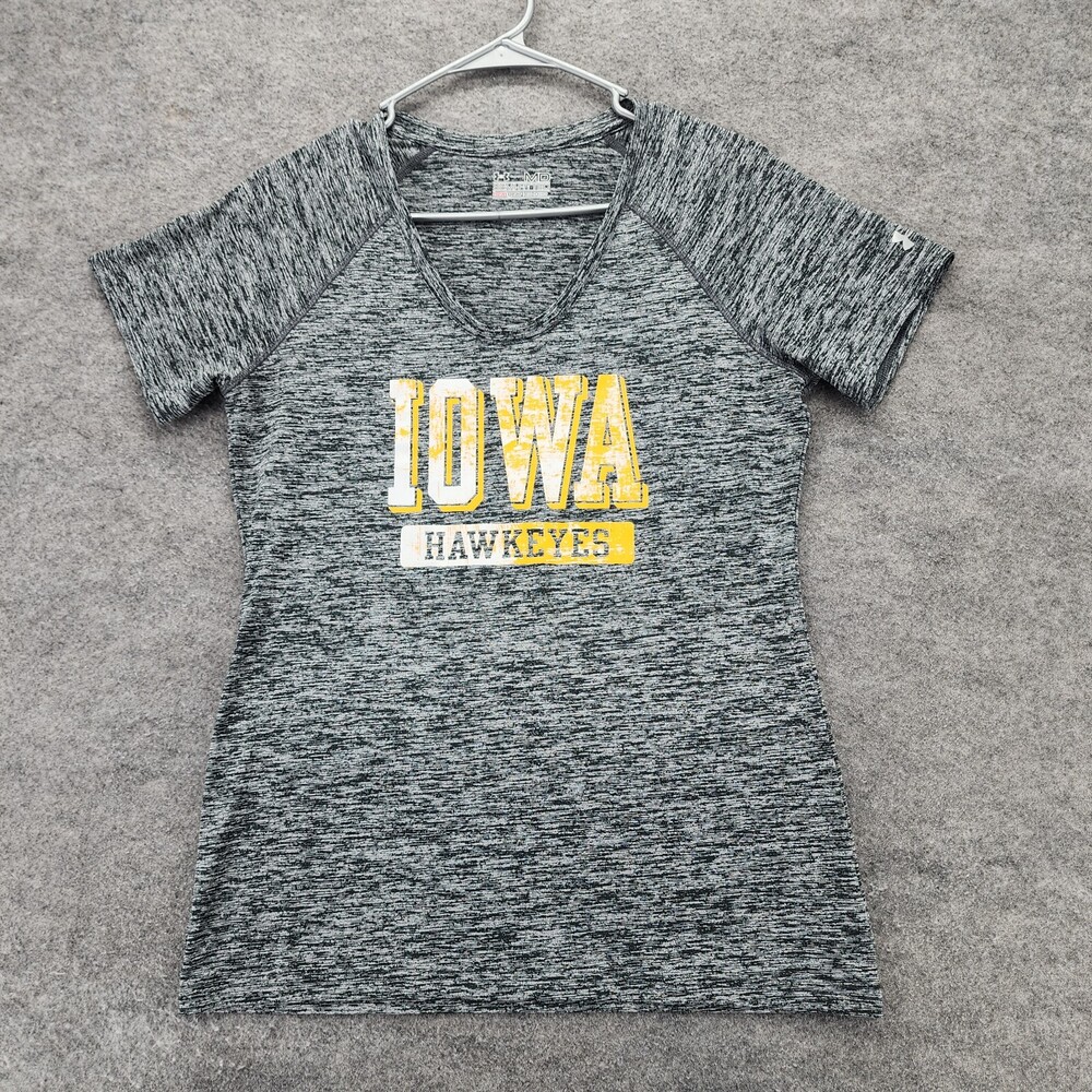 Iowa Hawkeyes Shirt Womens Medium Under Armour Semi Fitted Heat Gear